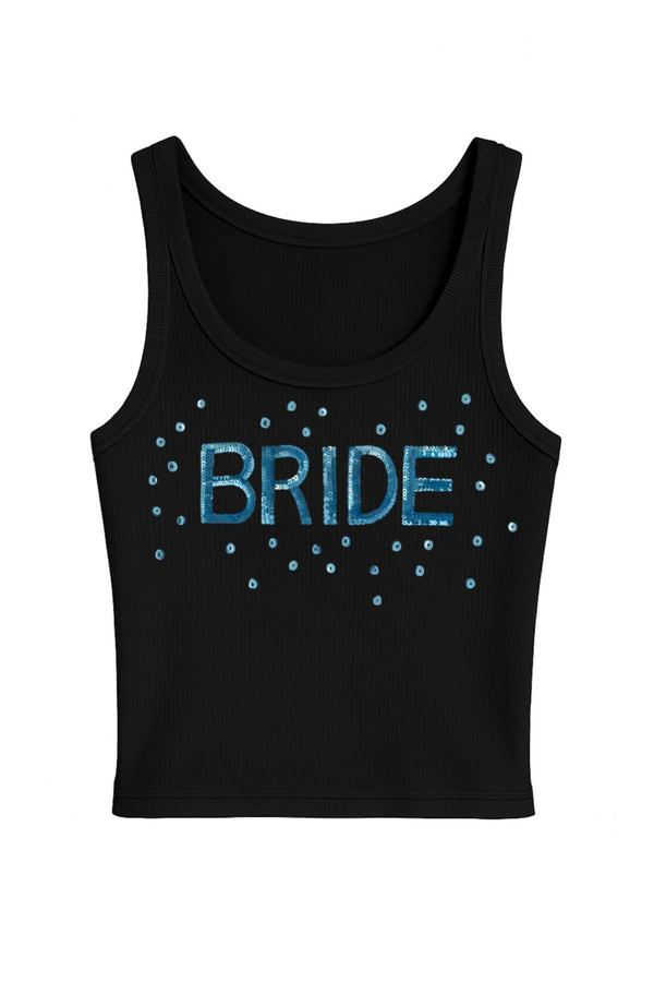 Bride Sparkle Tank Blue