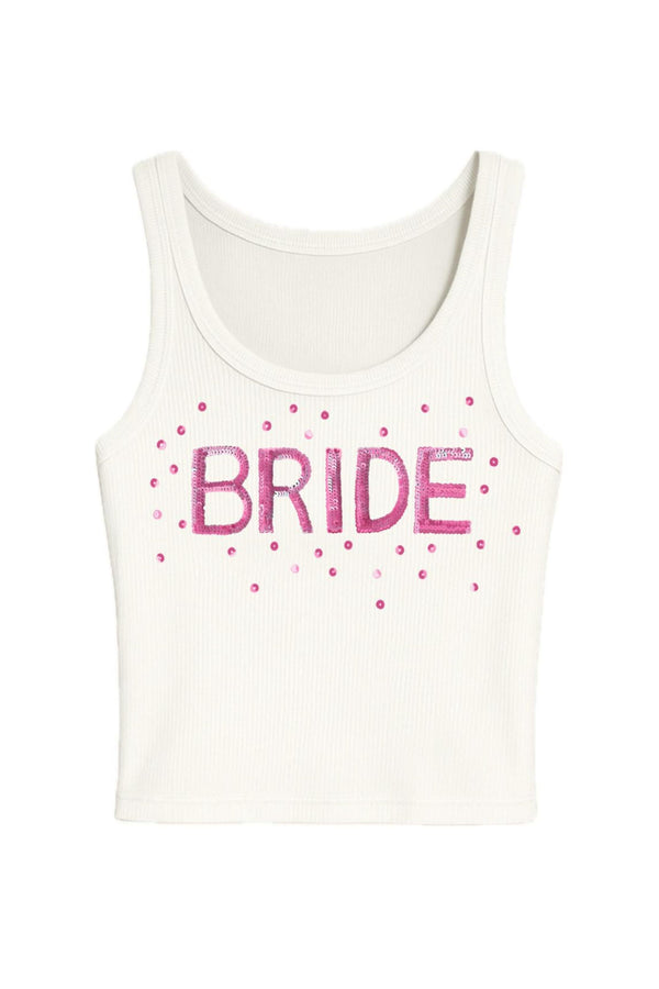 Bride Sparkle Tank Pink