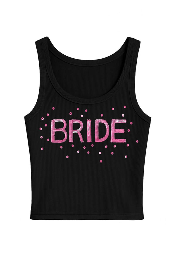 Bride Sparkle Tank Pink