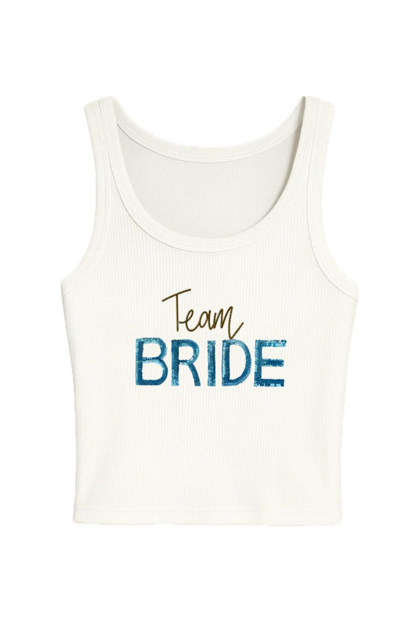 Team Bride Blue Sequin