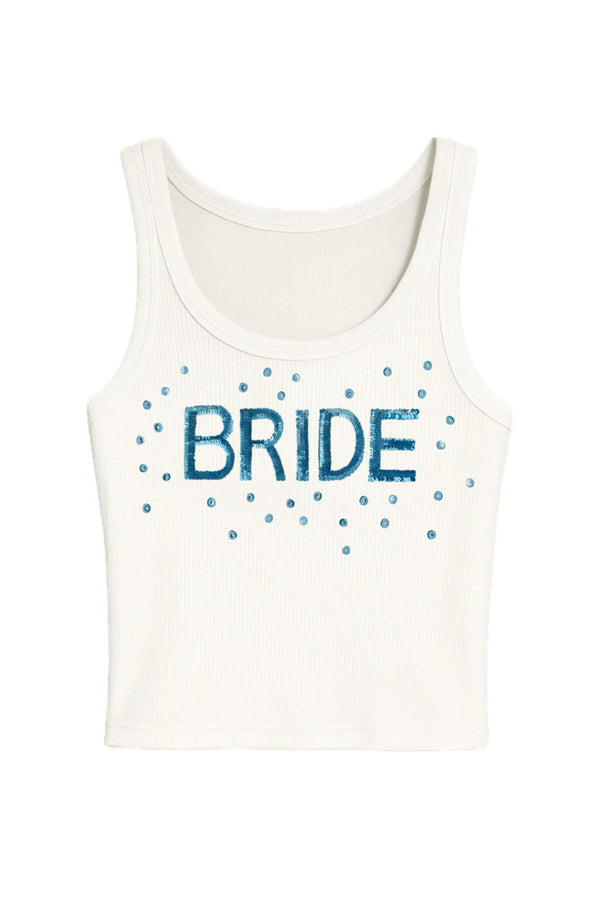 Bride Sparkle Tank Blue