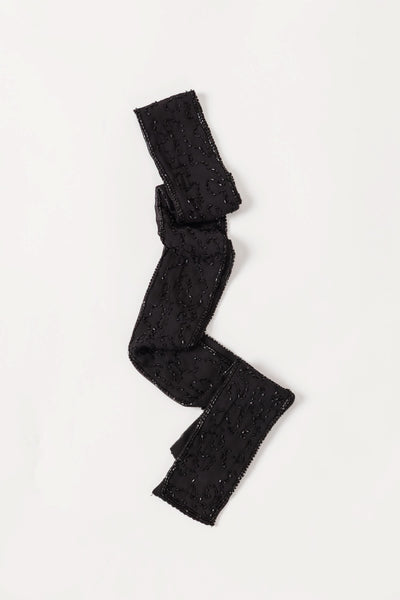 Black Beaded Scarf