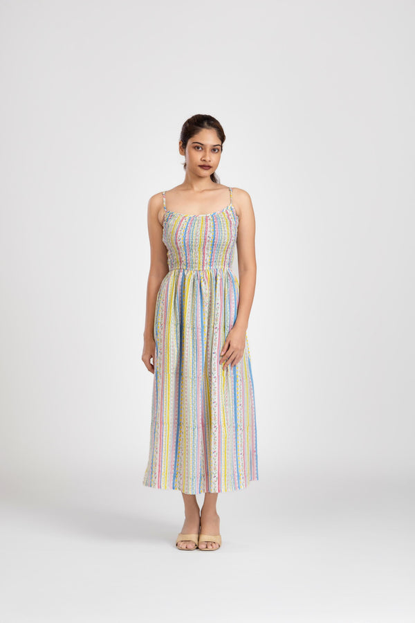 Smocked Midi Dress