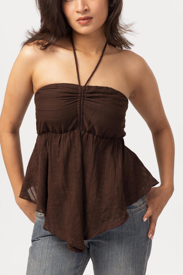 Halter Top With Slit