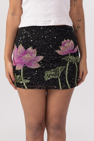 Lotus Sequin Skirt