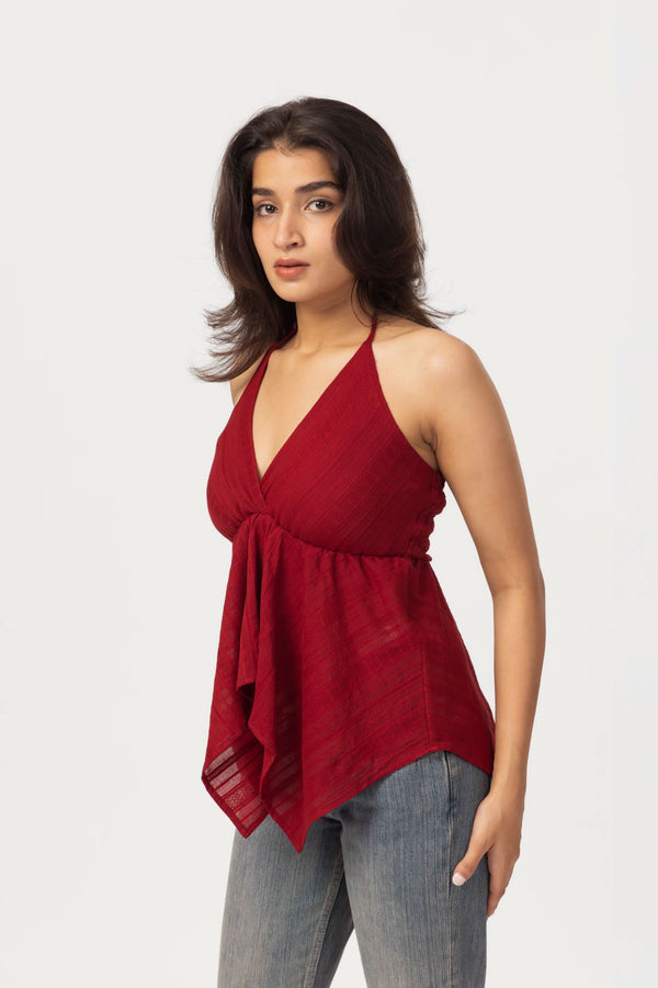 Myra Top - Maroon