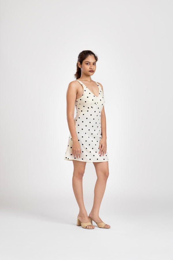 Polka Strap Mini Dress