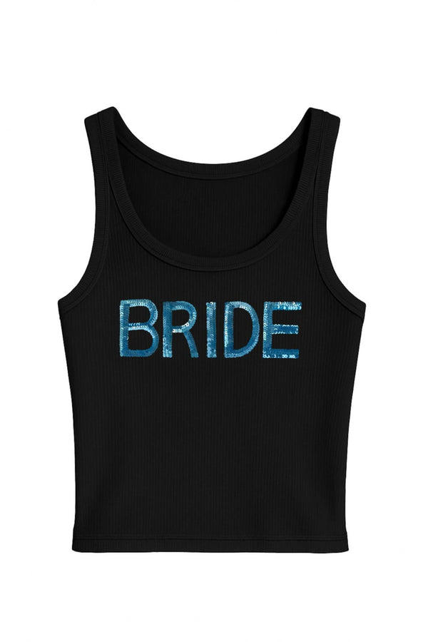 Bride Blue Sequin Tank