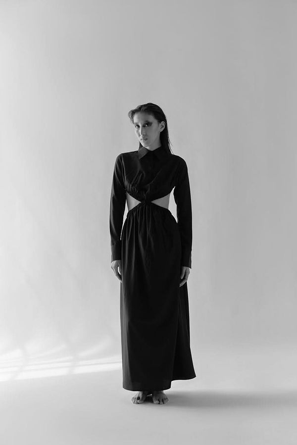 BACKLESS SHIRT DRESS