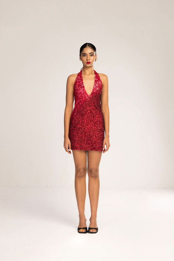 OMBRE SEQUIN MINI DRESS